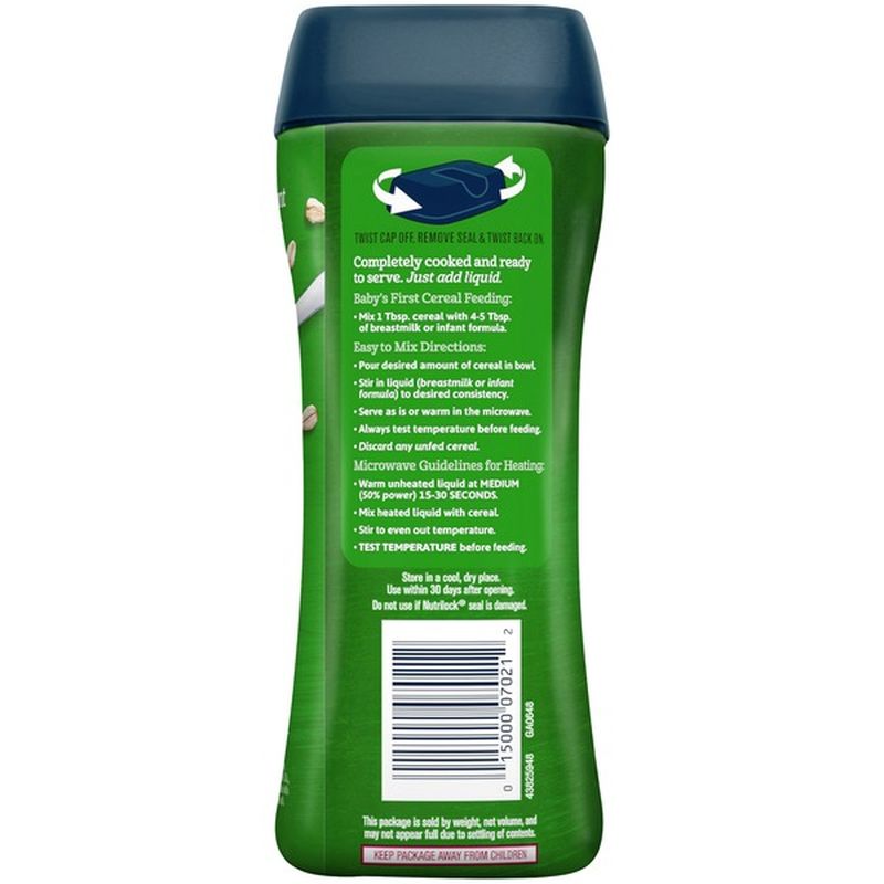 gerber organic oat cereal