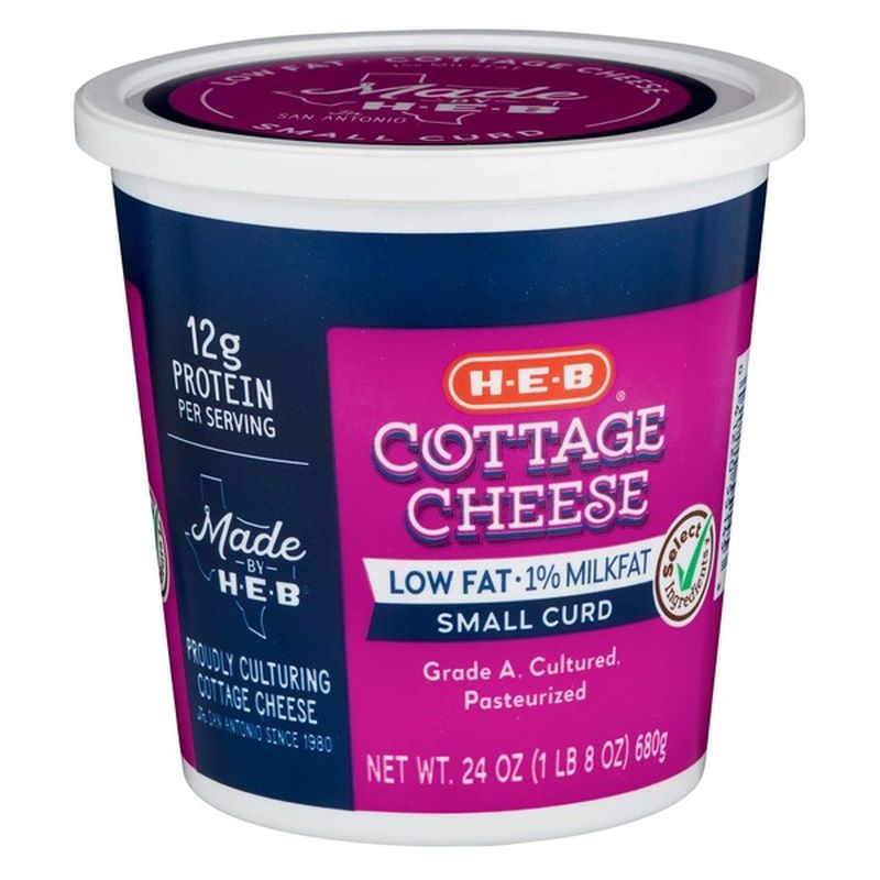 H-E-B Low Fat 1% Milkfat Cottage Cheese