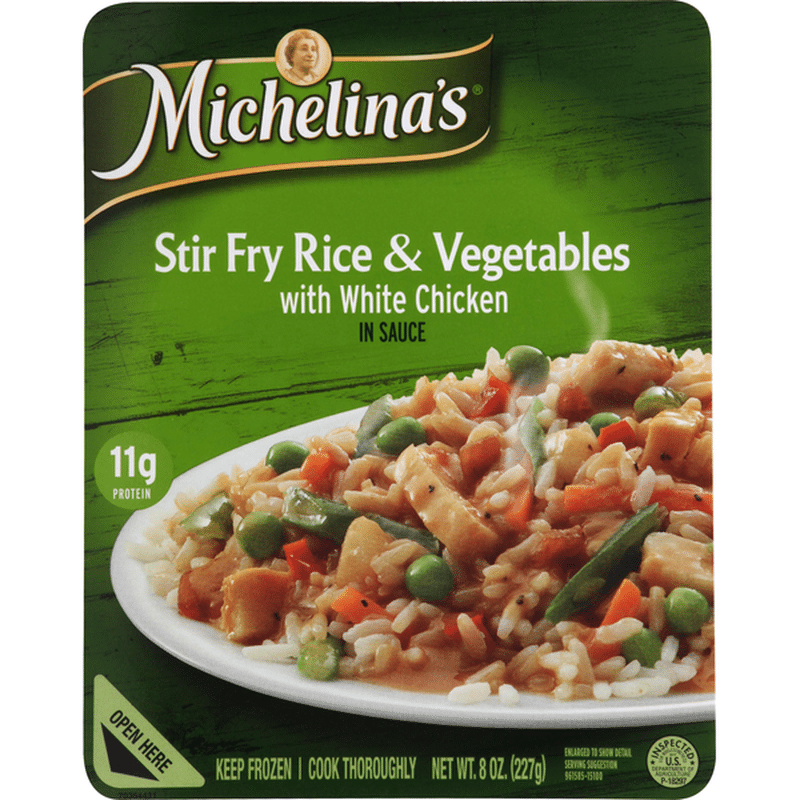 Michelina's Rice & Vegetables, Stir Fry, With White Chicken, In Sauce ...