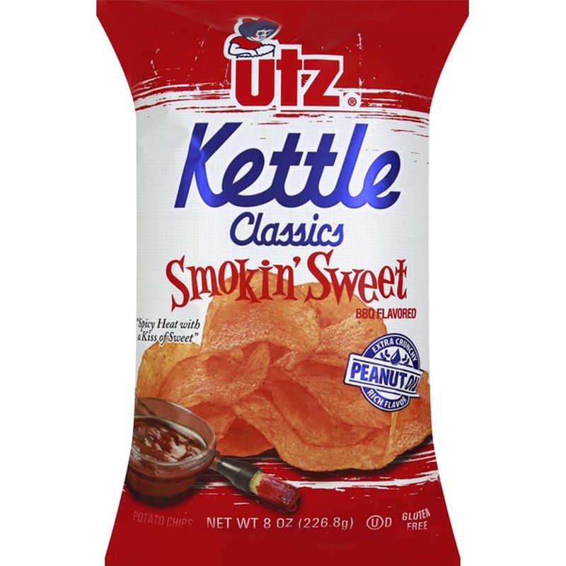 Utz Potato Chips, Kettle Classics, Smokin' Sweet BBQ (8 oz) from