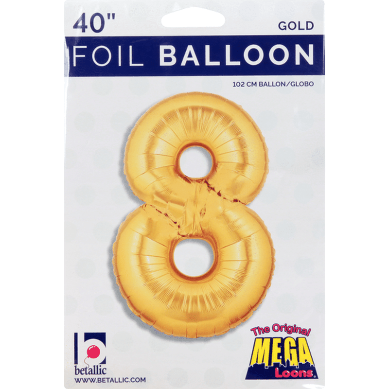 Betallic Balloon, Foil, Gold, 40 Inch (1 each) - Instacart