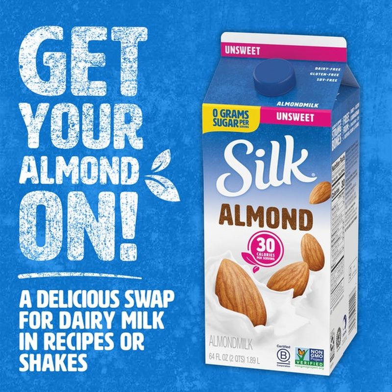 Silk Unsweetened Almond Milk (64 fl oz) Instacart