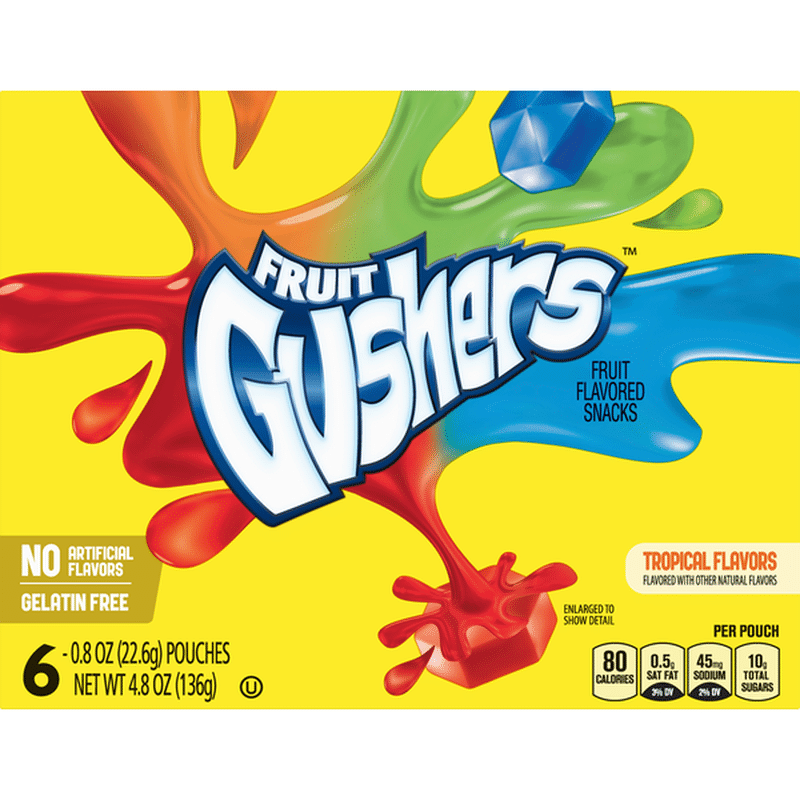 Fruit Gushers Fruit Flavored Snacks, Tropical Flavors (6 each) Instacart