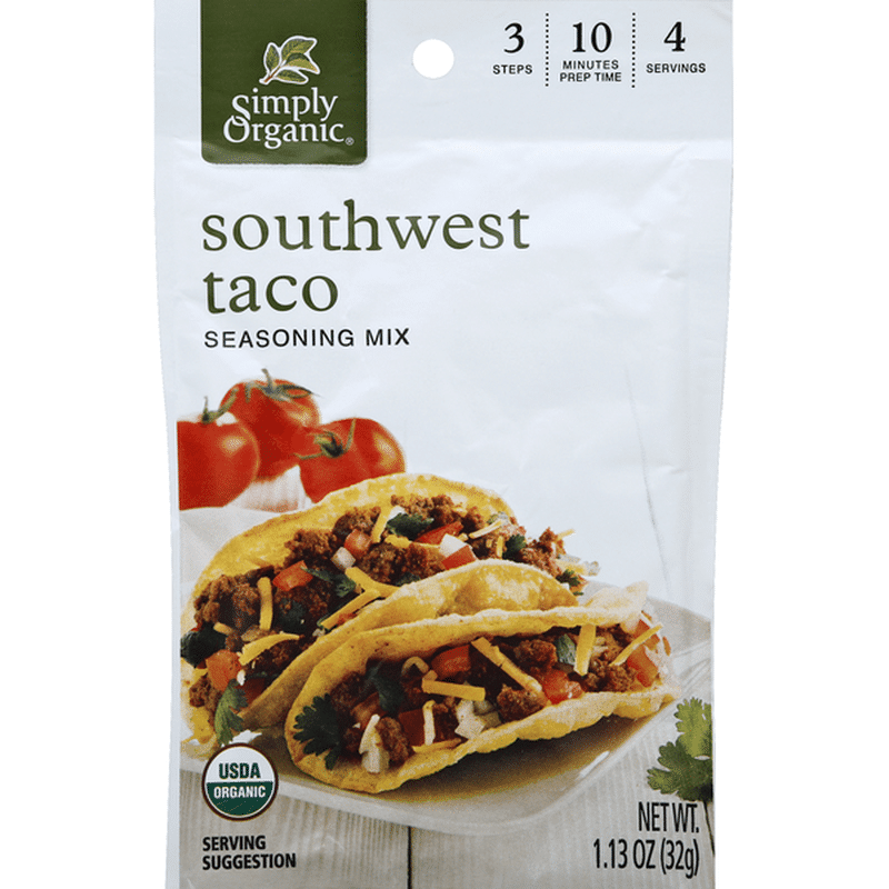 Simply Organic Simply Org Southwest Taco Mix 1 13 Oz Instacart