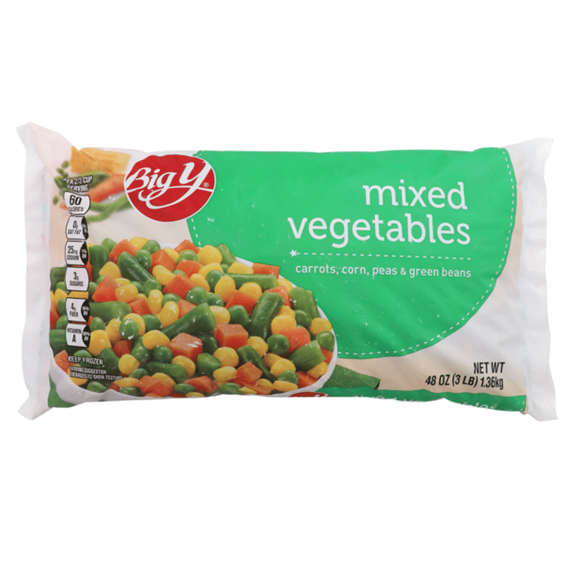 Big Y Mixed Vegetables Carrots, Corn, Peas & Green Beans (48 oz