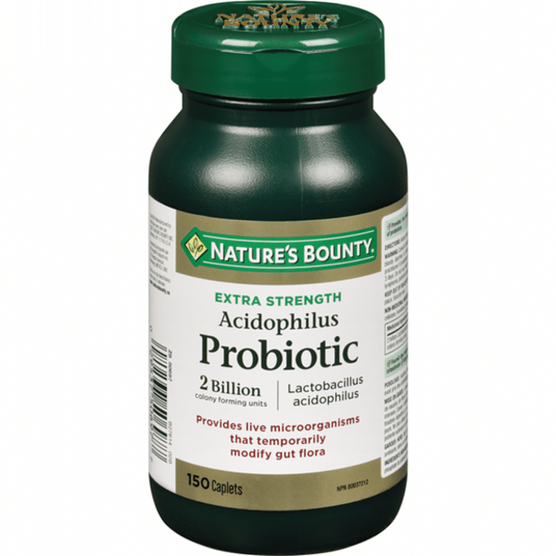 Nature's Bounty Extra Strength Acidophilus 2 Billion CFU Probiotic Caplets (150 ct) Instacart