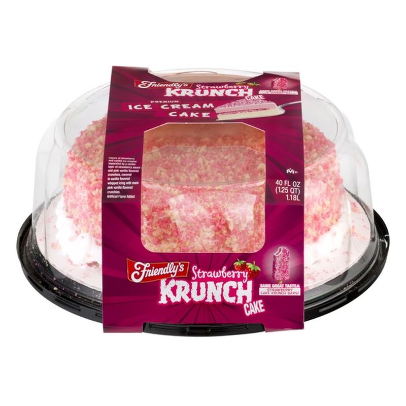 Friendly's Ice Cream Cake, Premium, Strawberry Krunch (40 oz) from