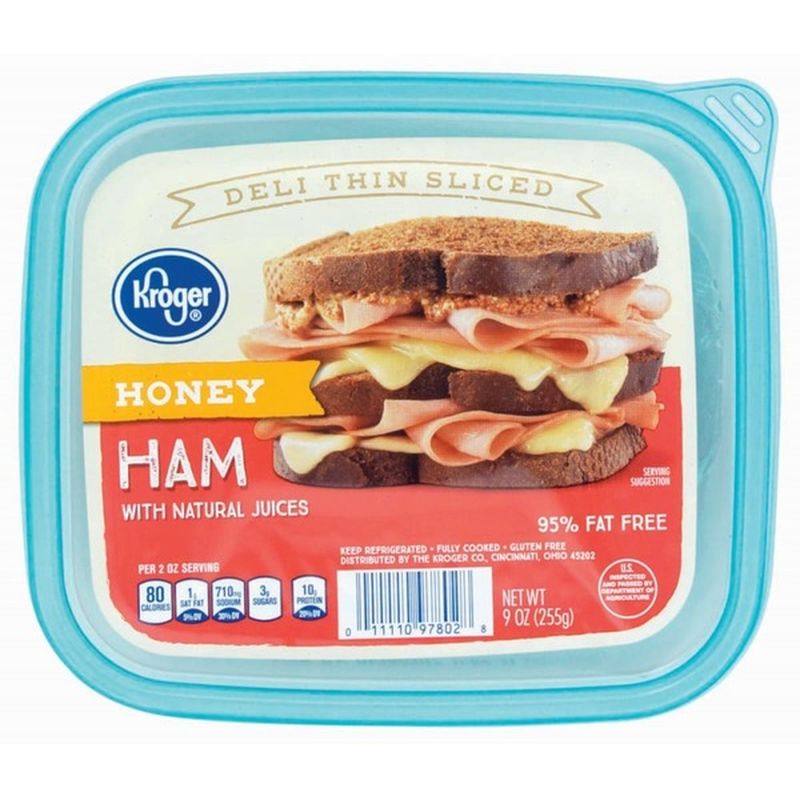 Kroger Deli Thin Sliced Honey Ham With Natural Juices (9 oz) Instacart
