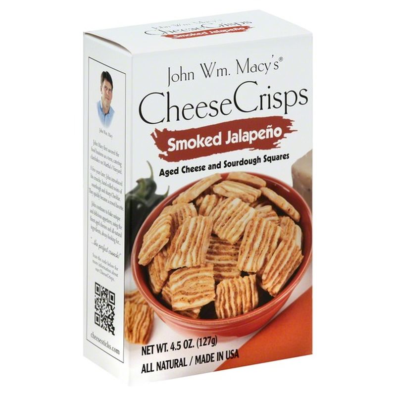 John Wm Macys Cheese Crisps, Smoked Jalapeno, Box (4.5 oz) Instacart