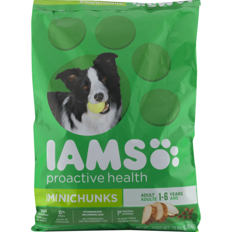 IAMS Adult Minichunks High Protein Dry Dog Food with Real Chicken (15 ...