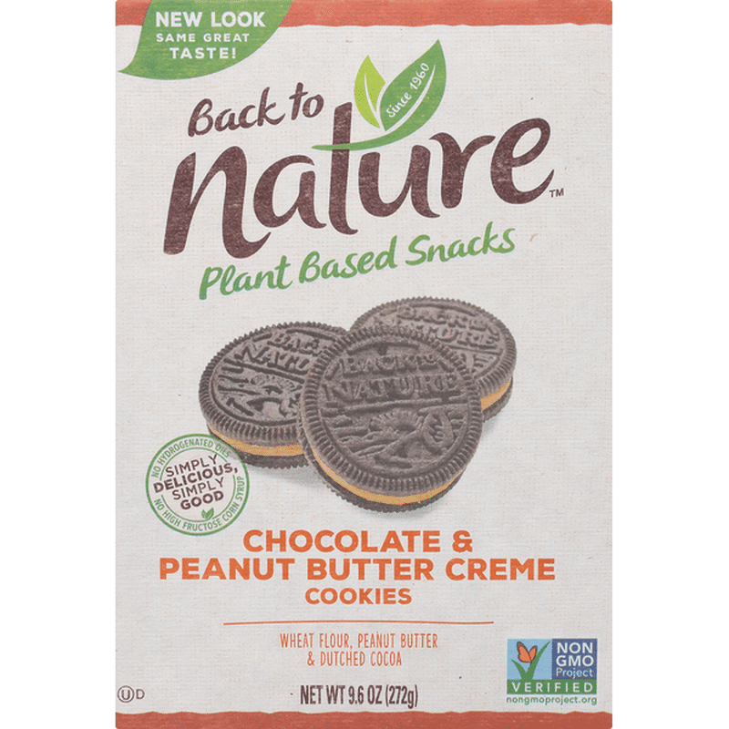 Back To Nature Cookies Chocolate Peanut Butter Creme 9 6 Oz Instacart