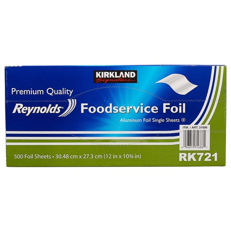 Kirkland Signature Aluminum Foil Sheets, 500 ct (500 ct) from Costco