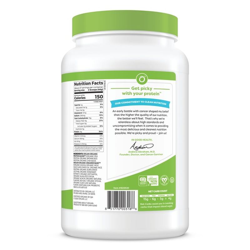 Orgain Organic Chocolate Protein Powder (2.74 lb) from