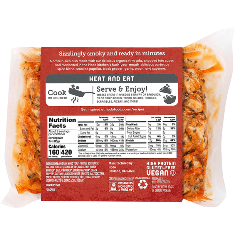 Hodo Tofu Cubes, Barbecue, Southern (8 oz) Instacart