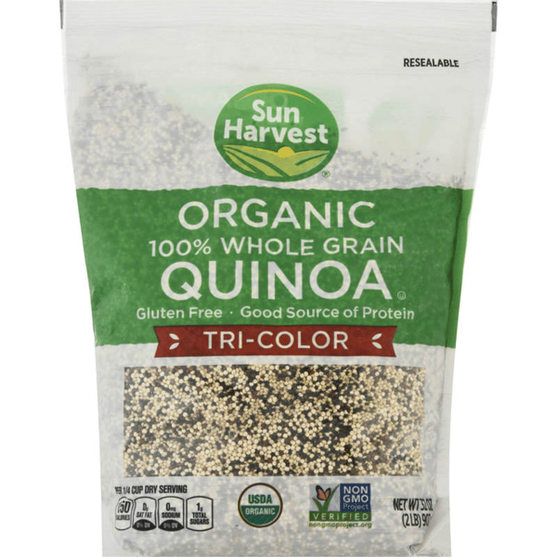 Sun Harvest Quinoa, Organic, 100 Whole Grain, TriColor (32 oz