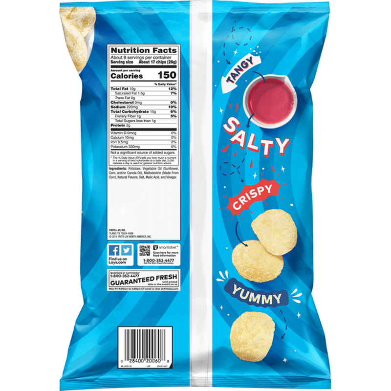 Lay's Salt And Vinegar Potato Chips (7.75 oz) - Instacart