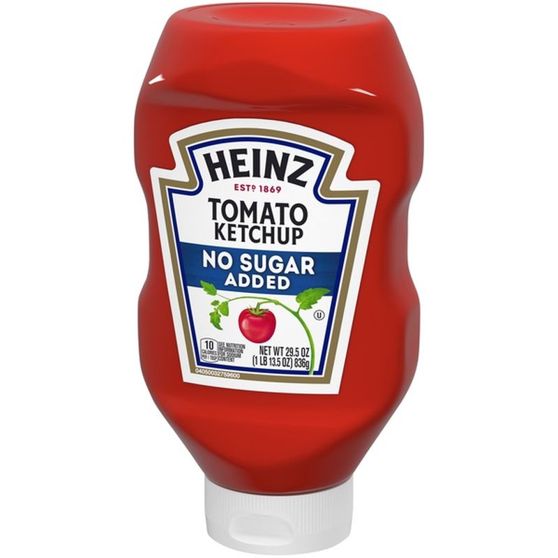 Heinz No Sugar Added Tomato Ketchup (29.5 oz) - Instacart