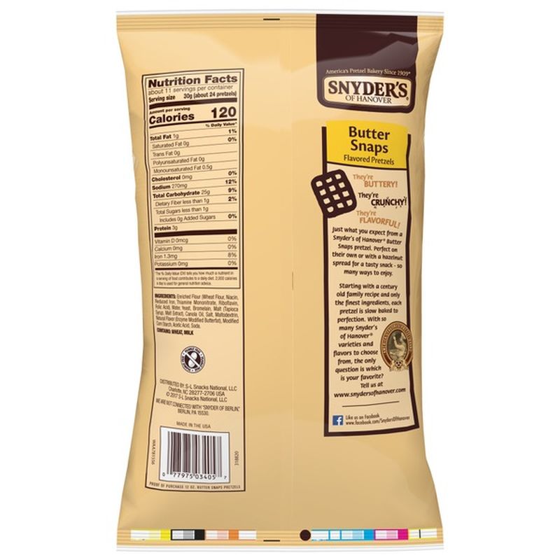 Snyder's of Hanover® Butter Snaps Pretzels (12 oz) from Smart & Final
