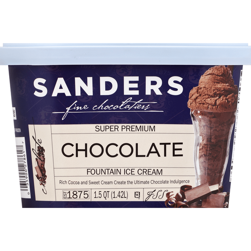 Sanders Ice Cream, Fountain, Super Premium, Chocolate (1.5 qt) Instacart