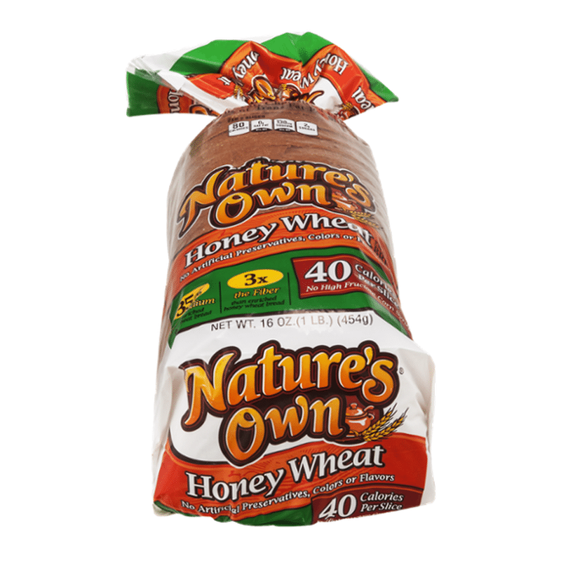 Nature S Own Life 40 Calorie Honey Wheat Enriched Bread 16 Oz From