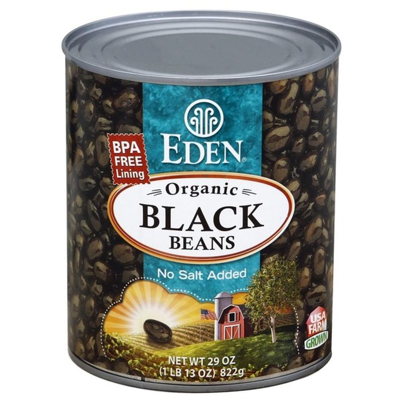 Eden Black Beans, No Salt Added, Organic (29 oz) Instacart
