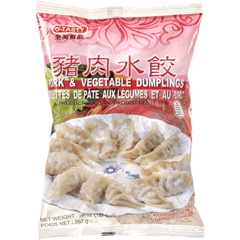 O Tasty Vegetable, Pork & Sweet Corn Dumplings