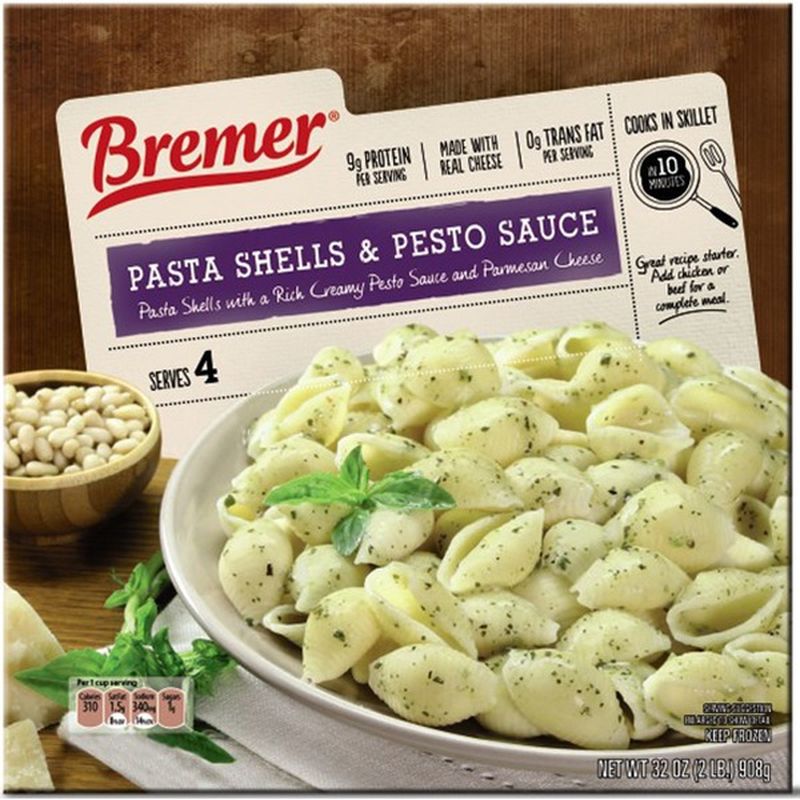 Bremer Pesto Pasta Shells 32 Oz Instacart