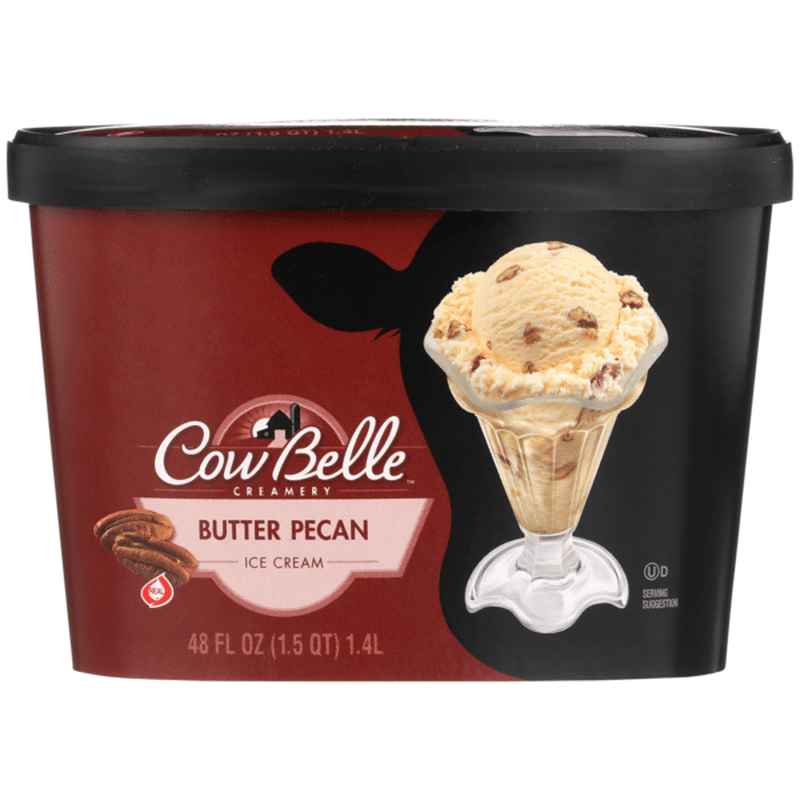 Cow Belle Creamery Butter Pecan Ice Cream (48 fl oz) Instacart