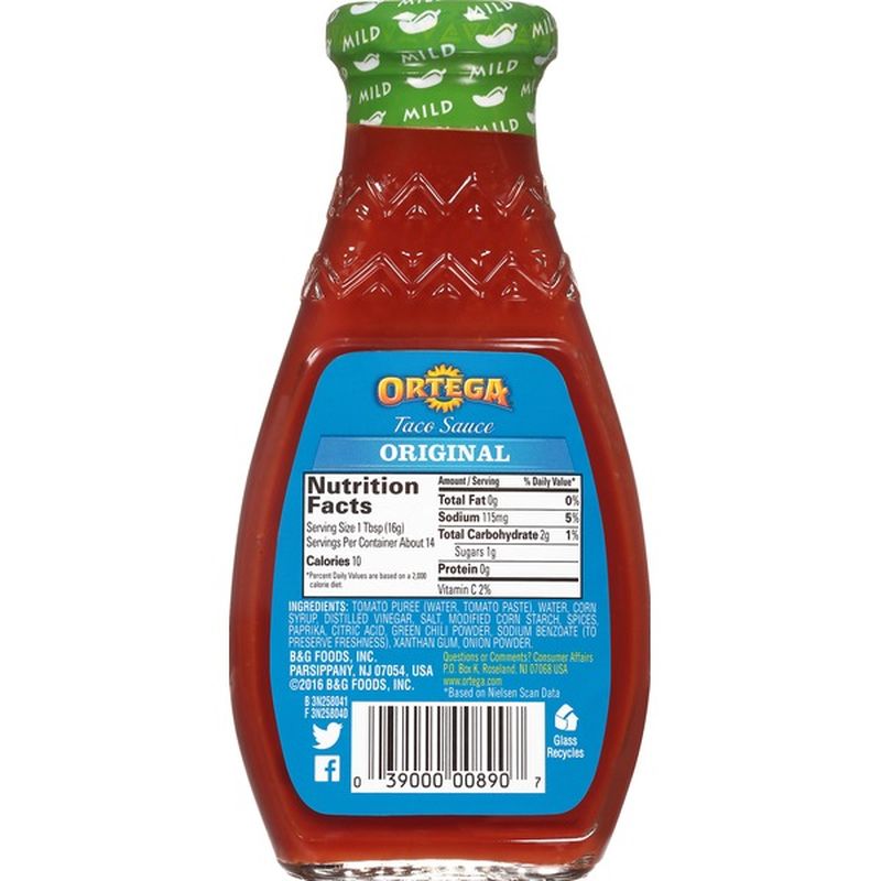 Ortega Taco Sauce, Original, Mild (8 oz) from JewelOsco Instacart