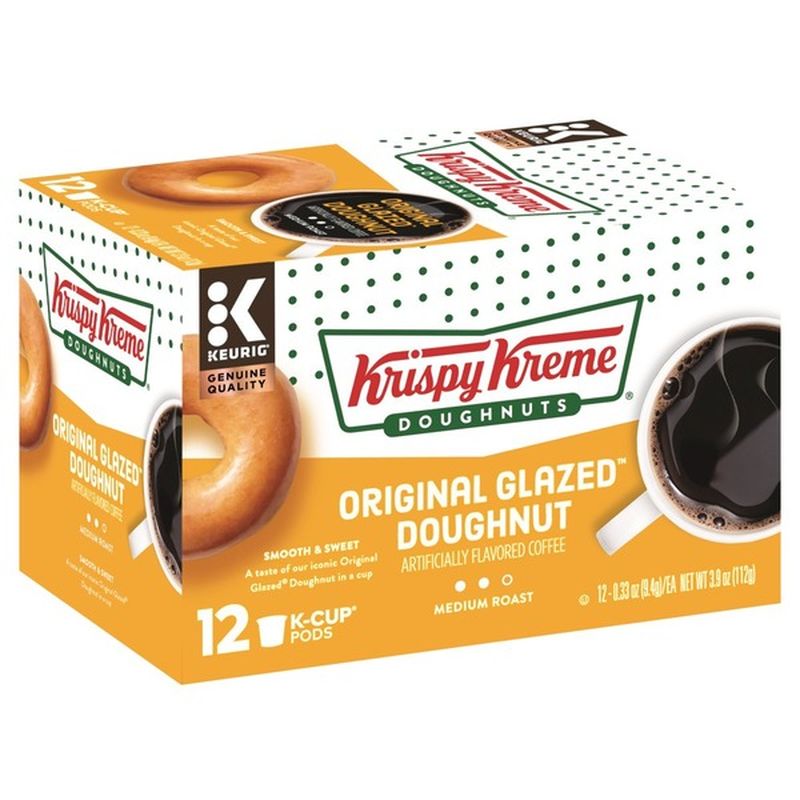 Krispy Kreme Coffee, Medium Roast, Original Glazed Doughnut, K-Cup Pods ...