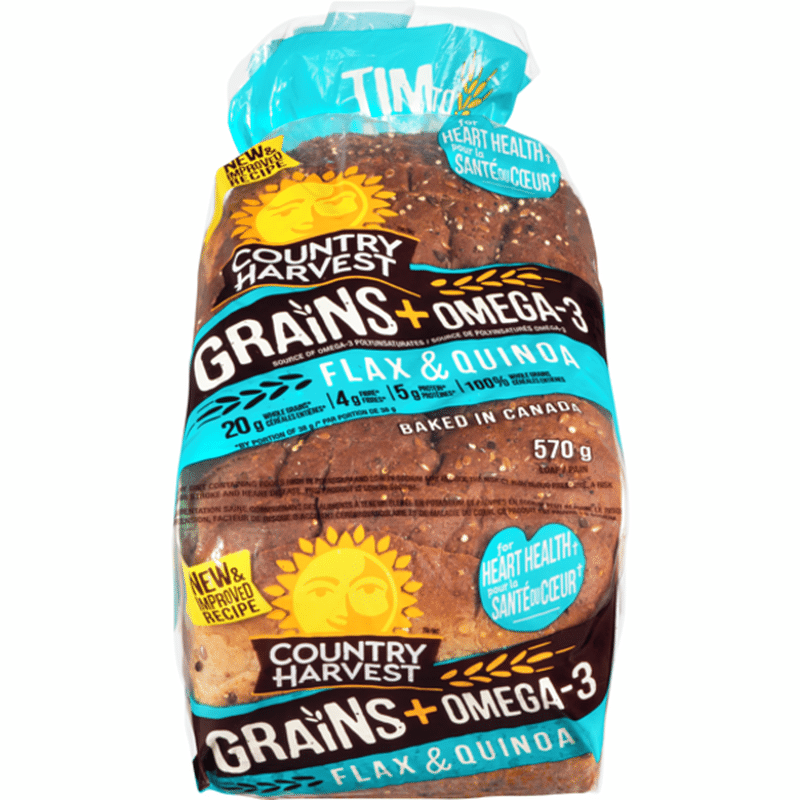 Country Harvest Grains Plus Omega 3 Bread (570 g) Instacart