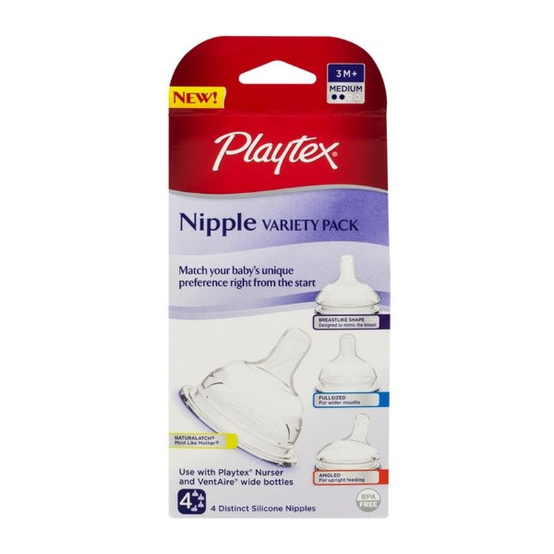 playtex bottle nipples medium flow