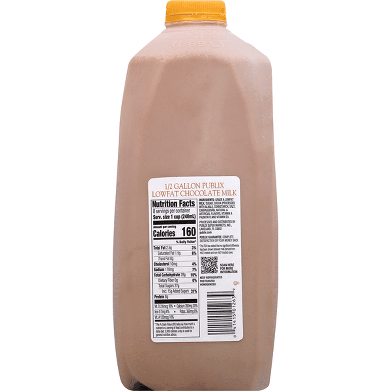 Publix Milk, Lowfat, Chocolate (0.5 gal) Instacart