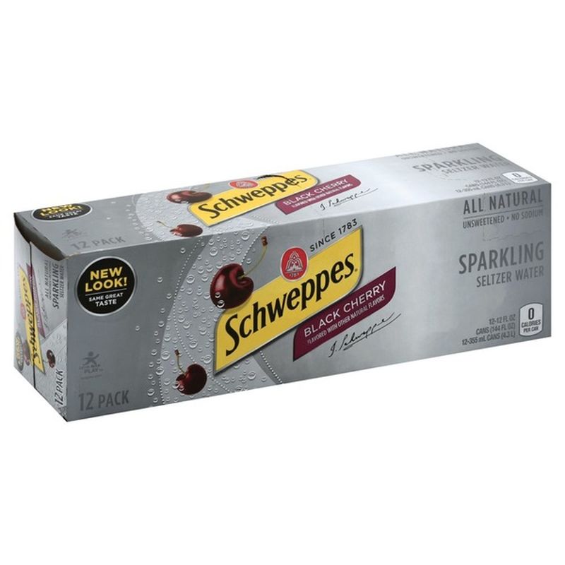 Schweppes Black Cherry Sparkling Seltzer Water (12 fl oz) from ACME