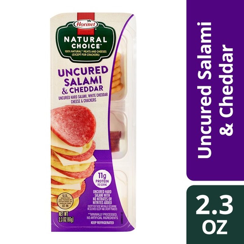 Hormel Natural Choice Uncured Salami & Cheddar Cheese & Crackers (65 g) from Walmart Instacart