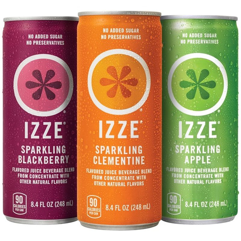 Izze Sparkling Clementine / Blackberry / Apple Variety Pack (8.4 fl oz