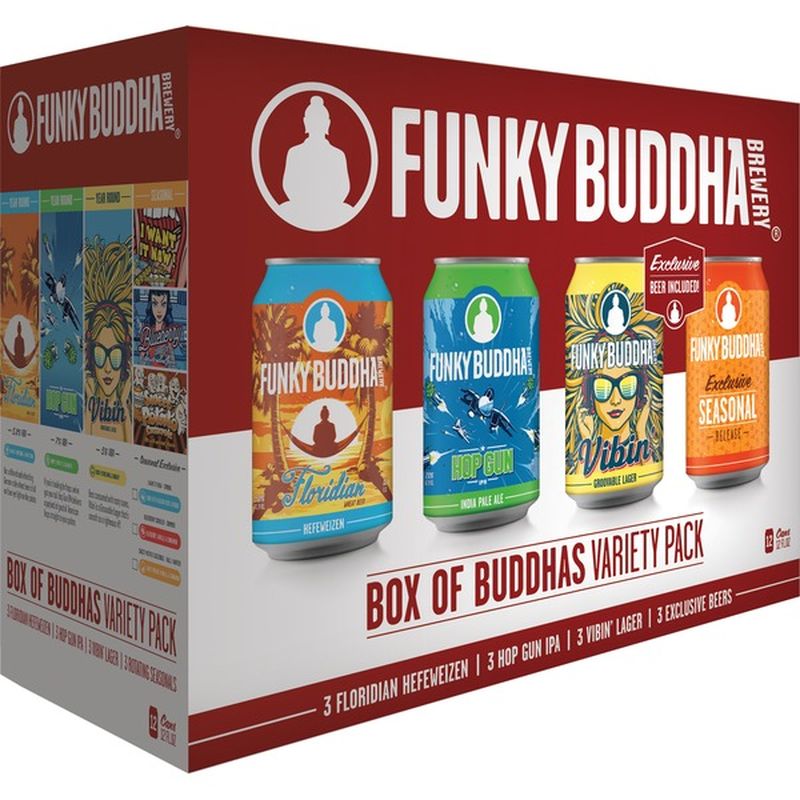 Funky Buddha Box Of Buddhas Variety Pack Craft Beer with Floridian, Hop