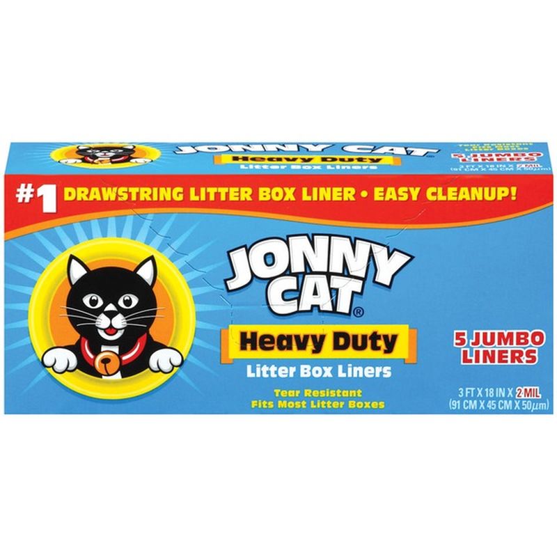 Jonny Cat Litter Box Liners, Heavy Duty, Jumbo (5 ct) from Falletti
