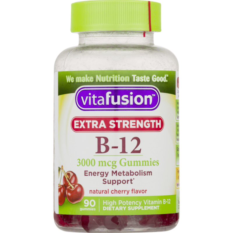 VitaFusion Extra Strength B-12 Cherry Flavor Adult Gummies (90 1n) From ...