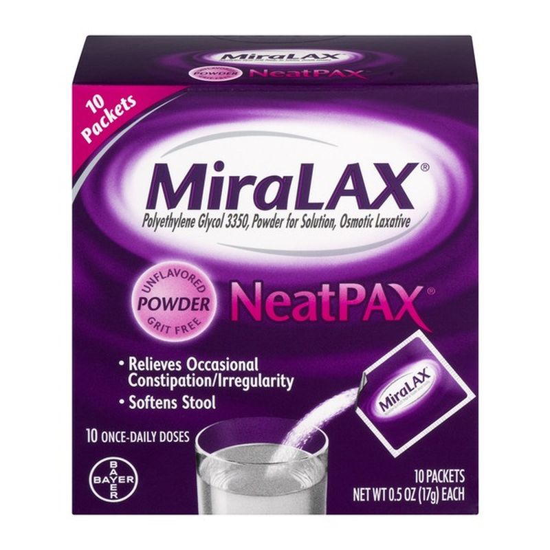 MiraLAX NeatPAX Osmotic Laxative Unflavored Powder (0.5 oz) from
