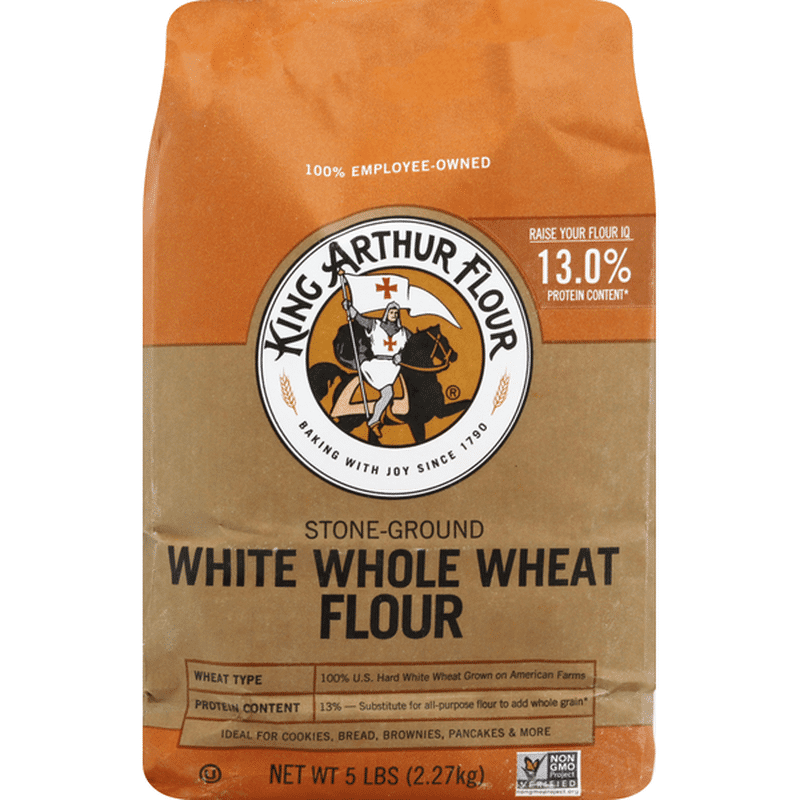 King Arthur Baking Company Flour, White Whole Wheat, Stone-Ground (5 Lb ...