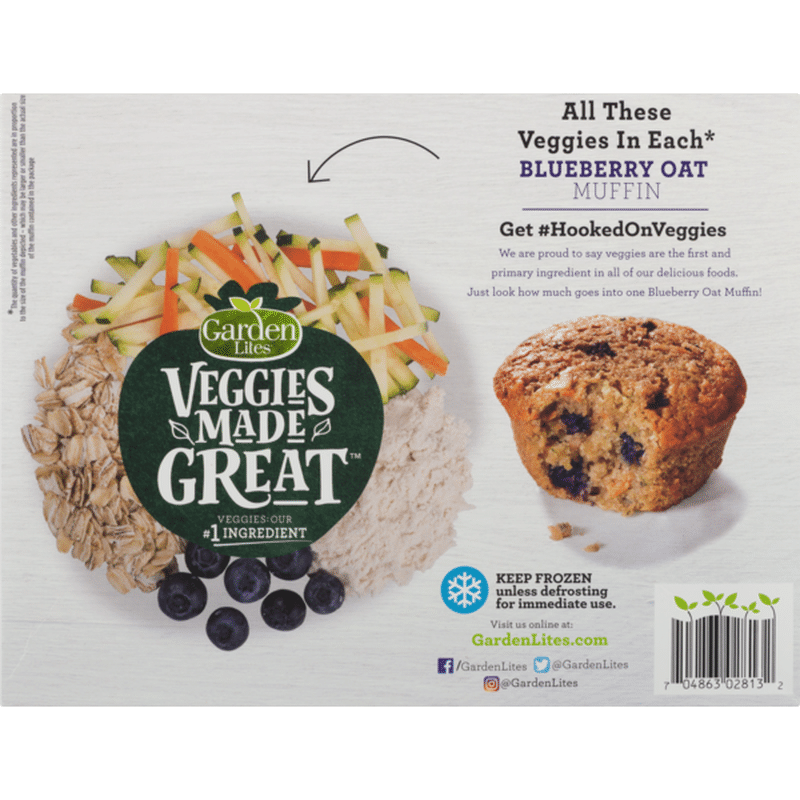 Garden Lites Veggies Made Great Muffins Blueberry Oat (12 oz) - Instacart