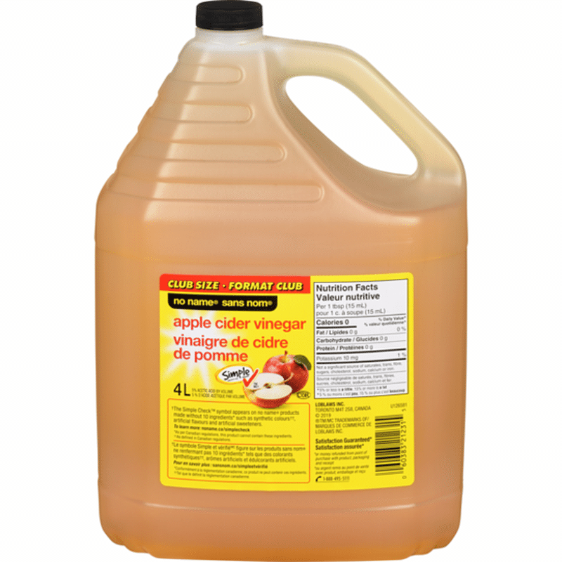 No Name Apple Cider Vinegar (4000 ml) Instacart