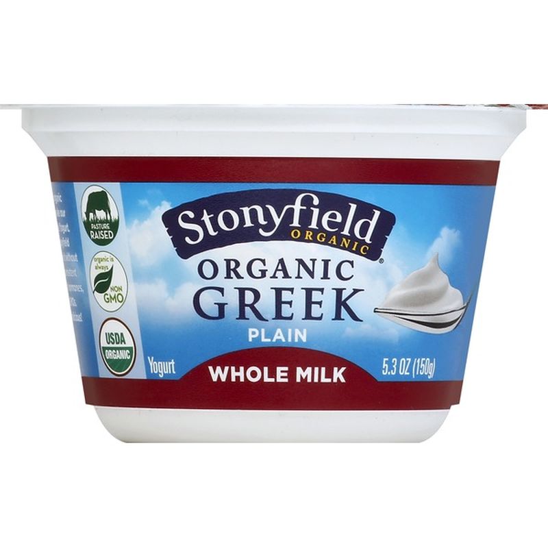 Stonyfield Organic Organic Greek Whole Milk Plain Yogurt (5.3 oz) from ...