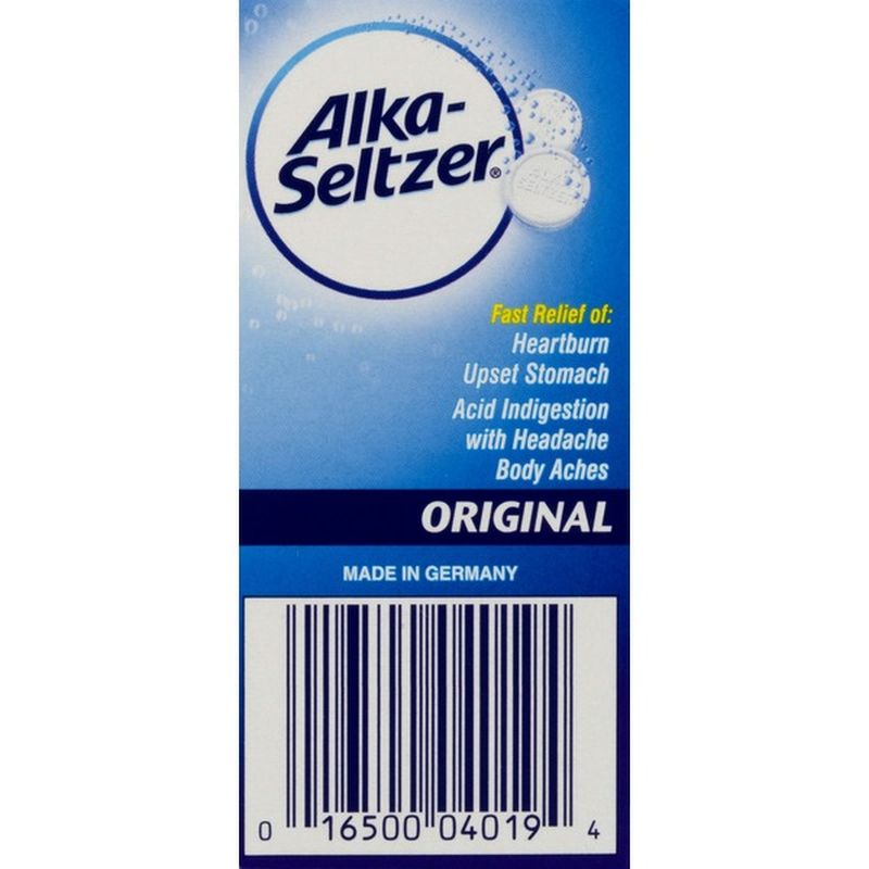 Alka-Seltzer Antacid/Analgesic, Original, Effervescent Tablets (12 Ct ...