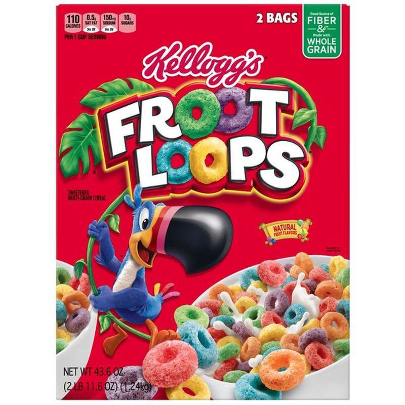 Kelloggs Froot Loops Breakfast Cereal Original 43 6 Oz From Costco