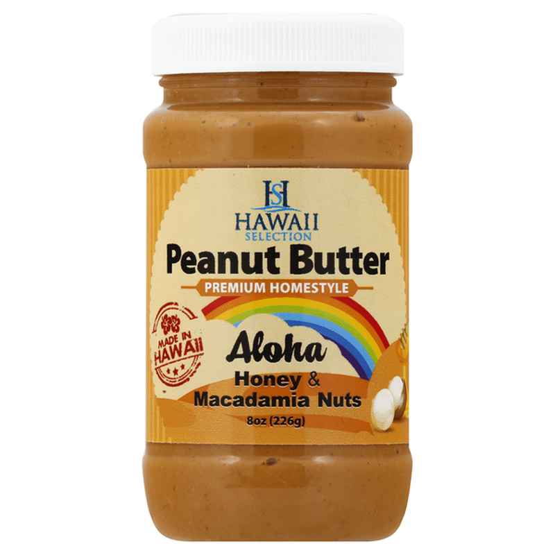 Hawaii Selection Peanut Butter, Honey & Macadamia Nuts, Premium