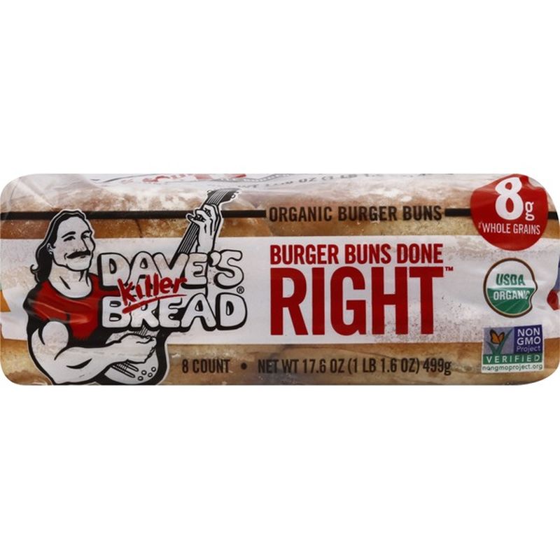 Dave's Killer Bread Organic Burger Buns (8 ct) from Vicente Foods