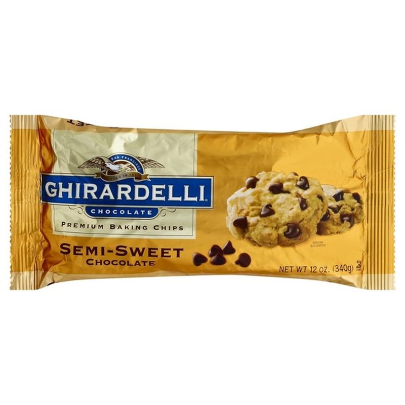 Ghirardelli Chocolate Semi-Sweet Chocolate Premium Baking Chips (12 oz