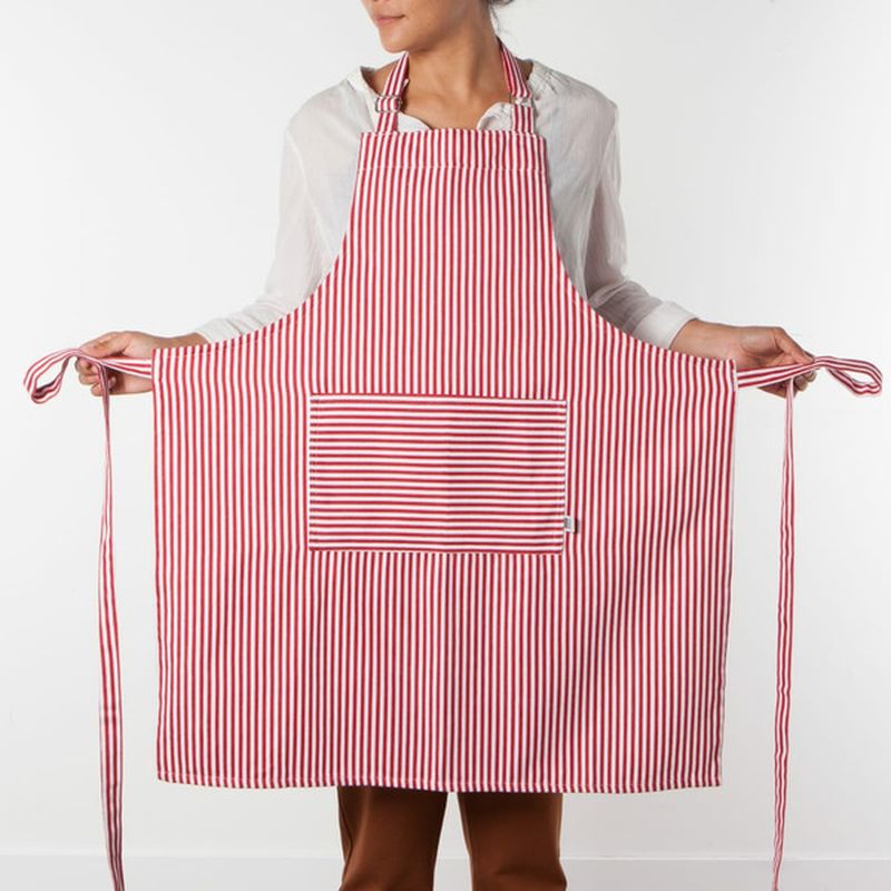 Now Designs Narrow Stripe Red Apron